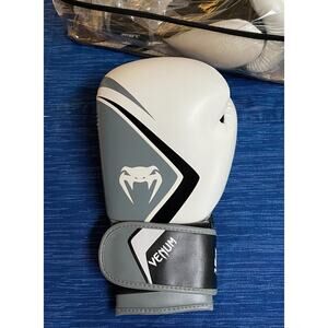 Venum Contender 2.0 16oz Semi Leather Boxing Gloves Black/White/Gray New In Pkg
